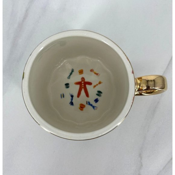 Anthropologie Pauline de Roussy de Sales Coffee Mug Dark Turquoise Christmas 202 - Picture 5 of 7